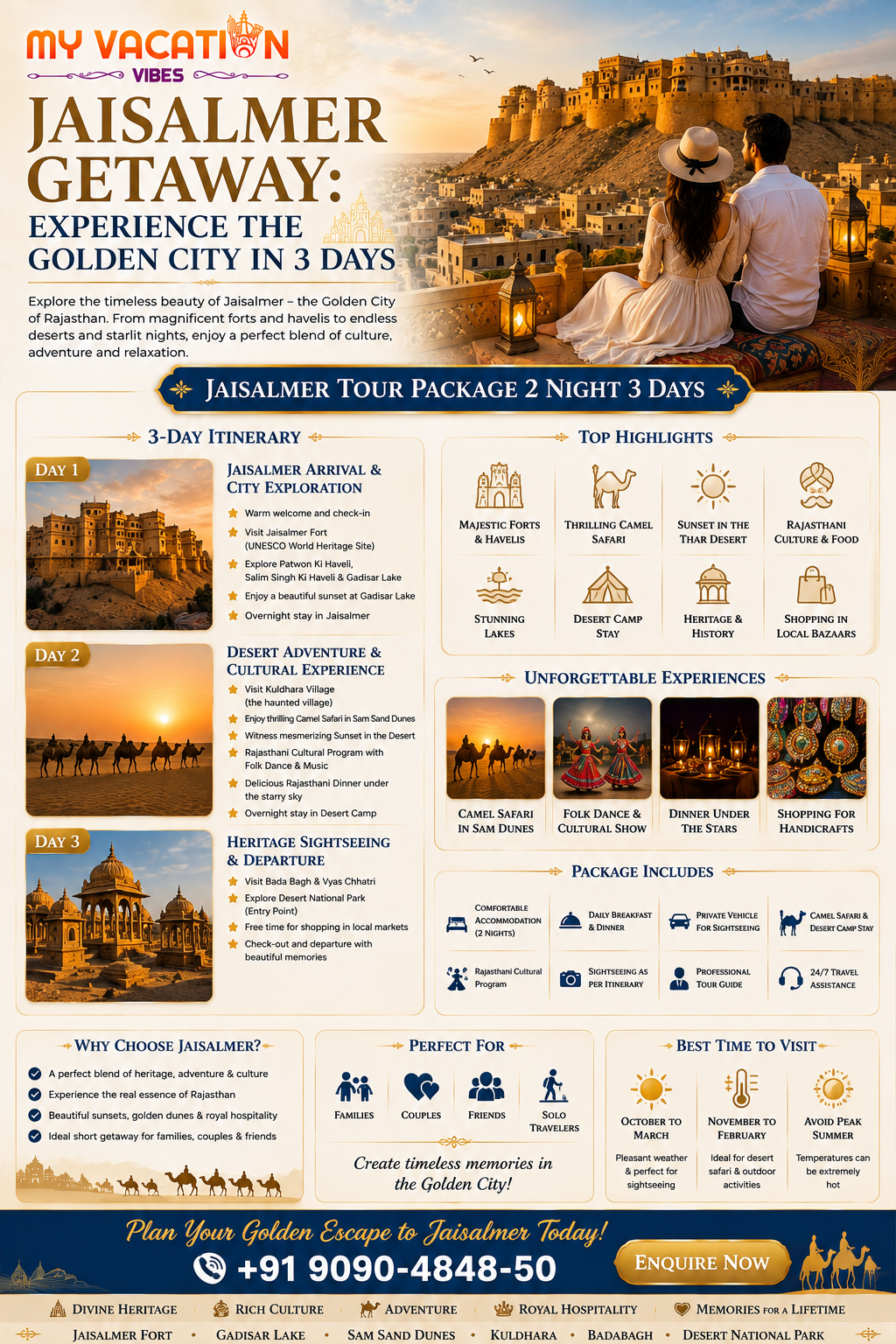 Jaisalmer Getaway-Experience the Golden City in 3 Days