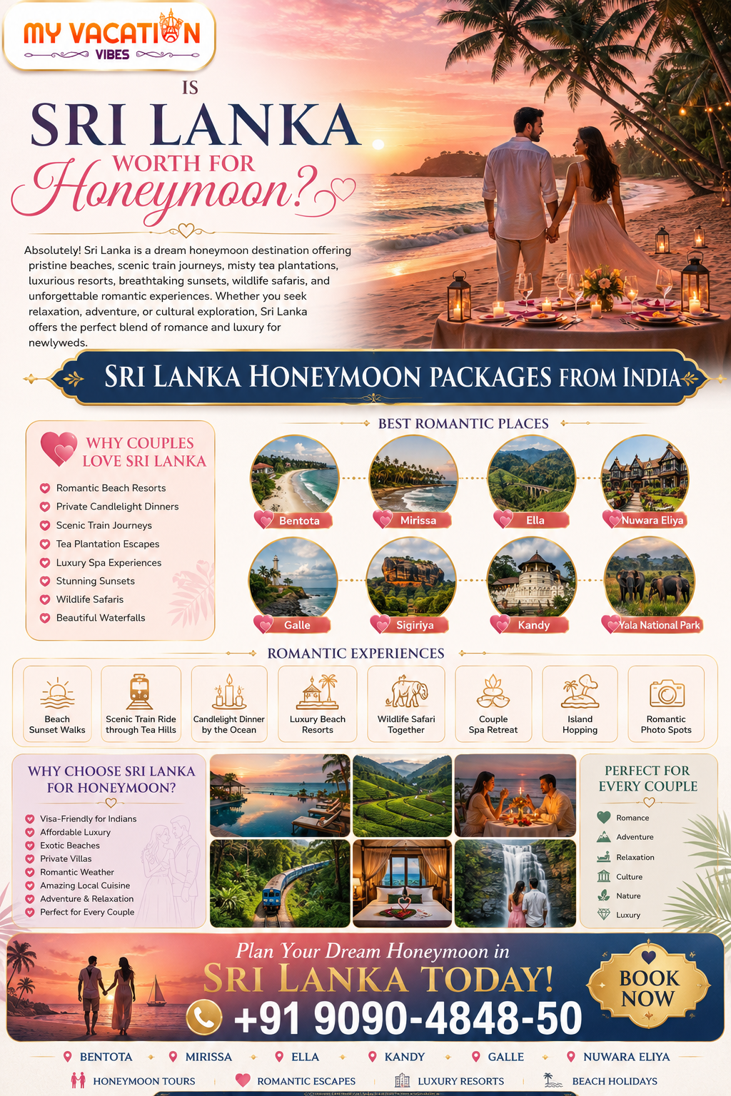 SRI LANKA HONEYMOON PACKAGES FROM INDIA