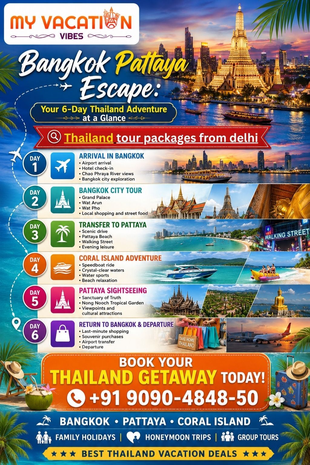 Thailand tour packages from delhi